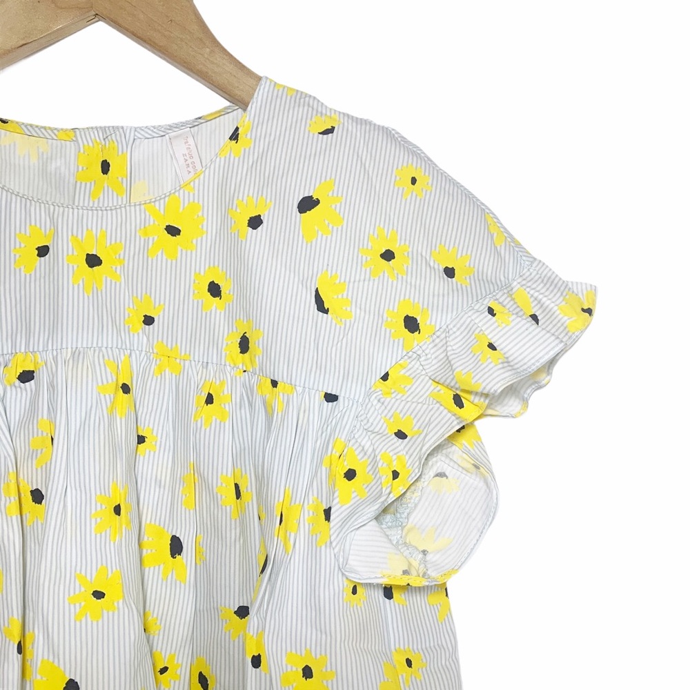 Zara Trafaluc Sunflower Ruffle Blouse XS - Picture 2 of 7